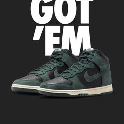 Dunk High Size 9.5 (Faded Spruce)
