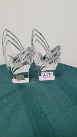 Cristal Glass Candle Holders