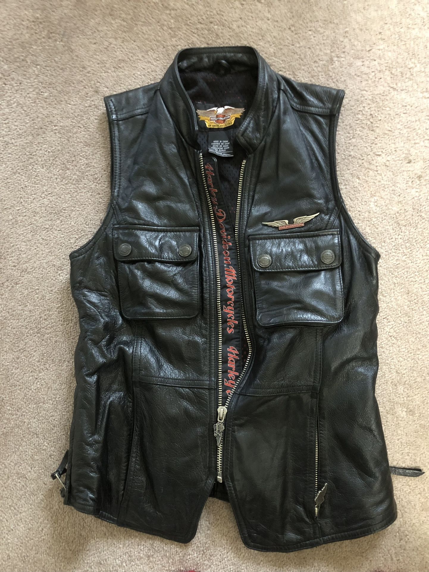 Women’s leather Harley Davidson Vest
