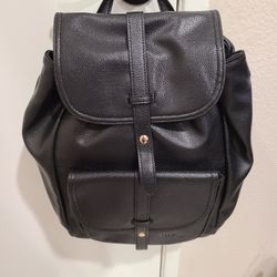 Faux Leather Backpack 