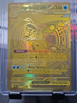 Pokémon Mega Greninja ex - Gold Hyper Rare 122/086 (Chaos Rising) - Near Mint/Off - Centered