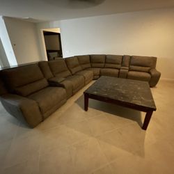 Leather sectional Couch