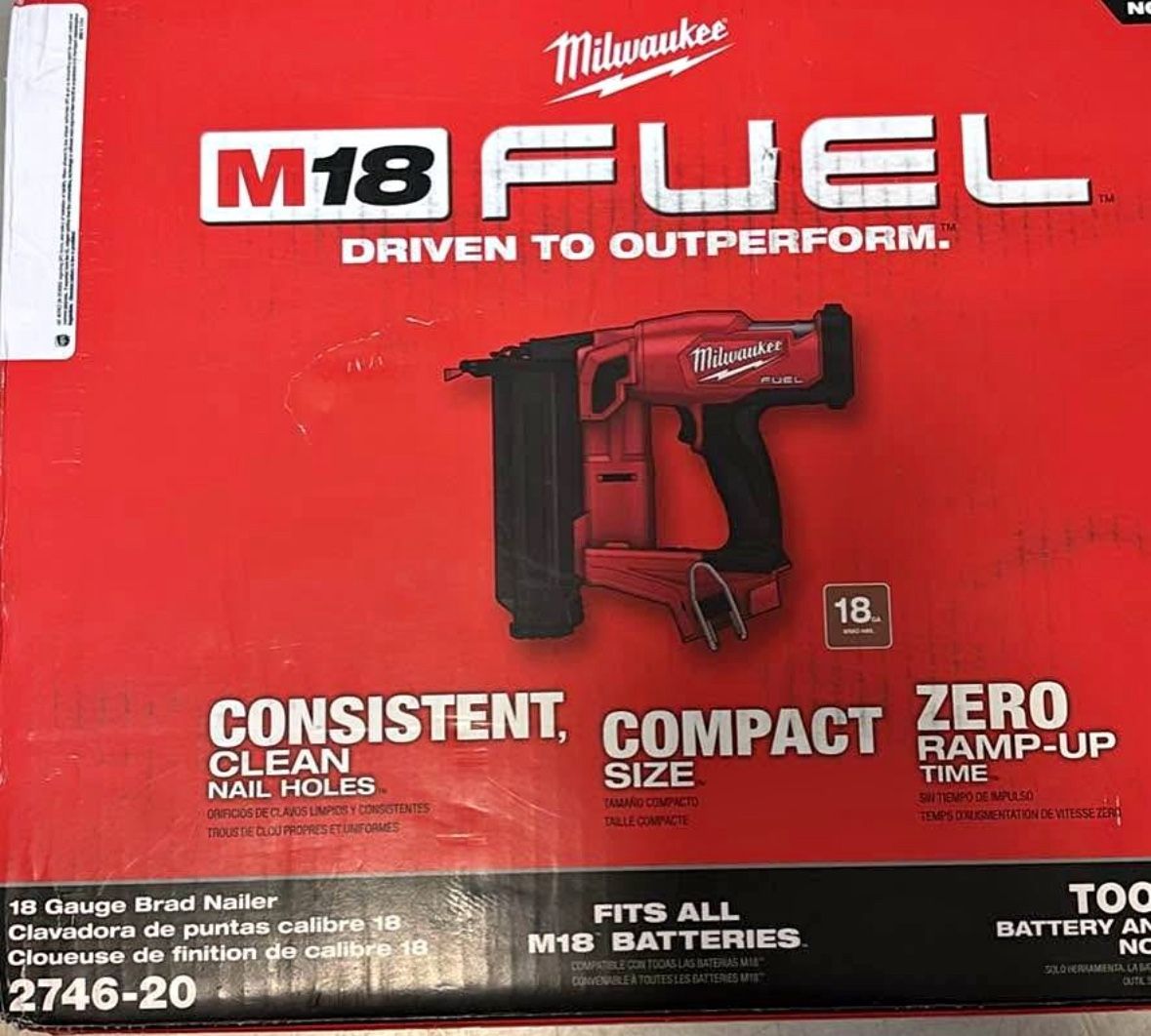 Milwaukee Brad Nailer V18 New Open Box