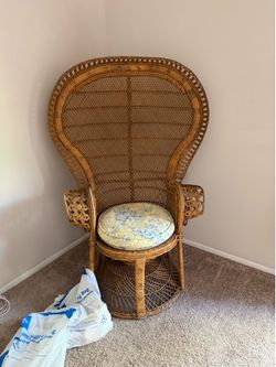 Vintage Wicker Peacock Chair