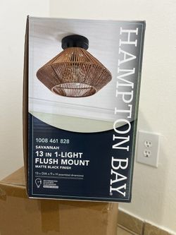 Savannah Ceiling Light 13in – Boho Style (New)