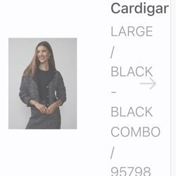 Large Black Cardigan Blazer 