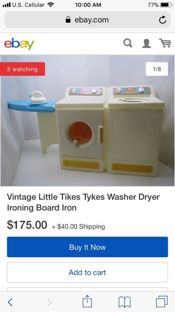 Little tikes washer and dryer best sale vintage