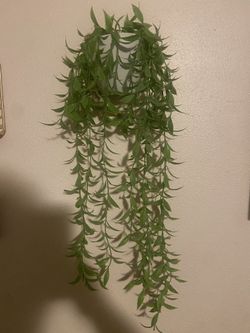 Fake potted hanging plants