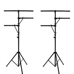 Set Of 2 Pro DJ Lighting T Bar  Light Stand 