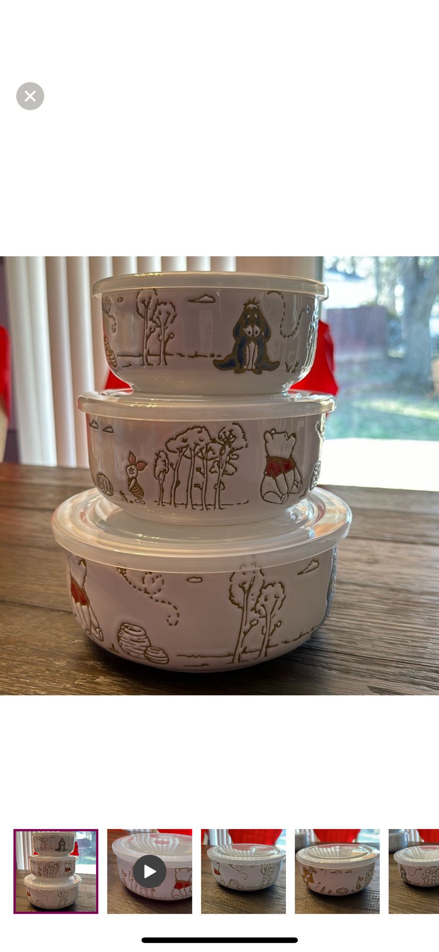 Limited Edition Disney Winnie The Pooh Food Storage Ceramic Set