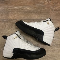 NIKE AIR JORDAN 12 RETRO "ROYALTY" WHITE-METALLIC GOLD-BLACK SZ 11c [151186-170]