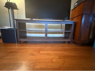MOVING SALE- Dark Walnut TV Stand, fits 50 inch TV