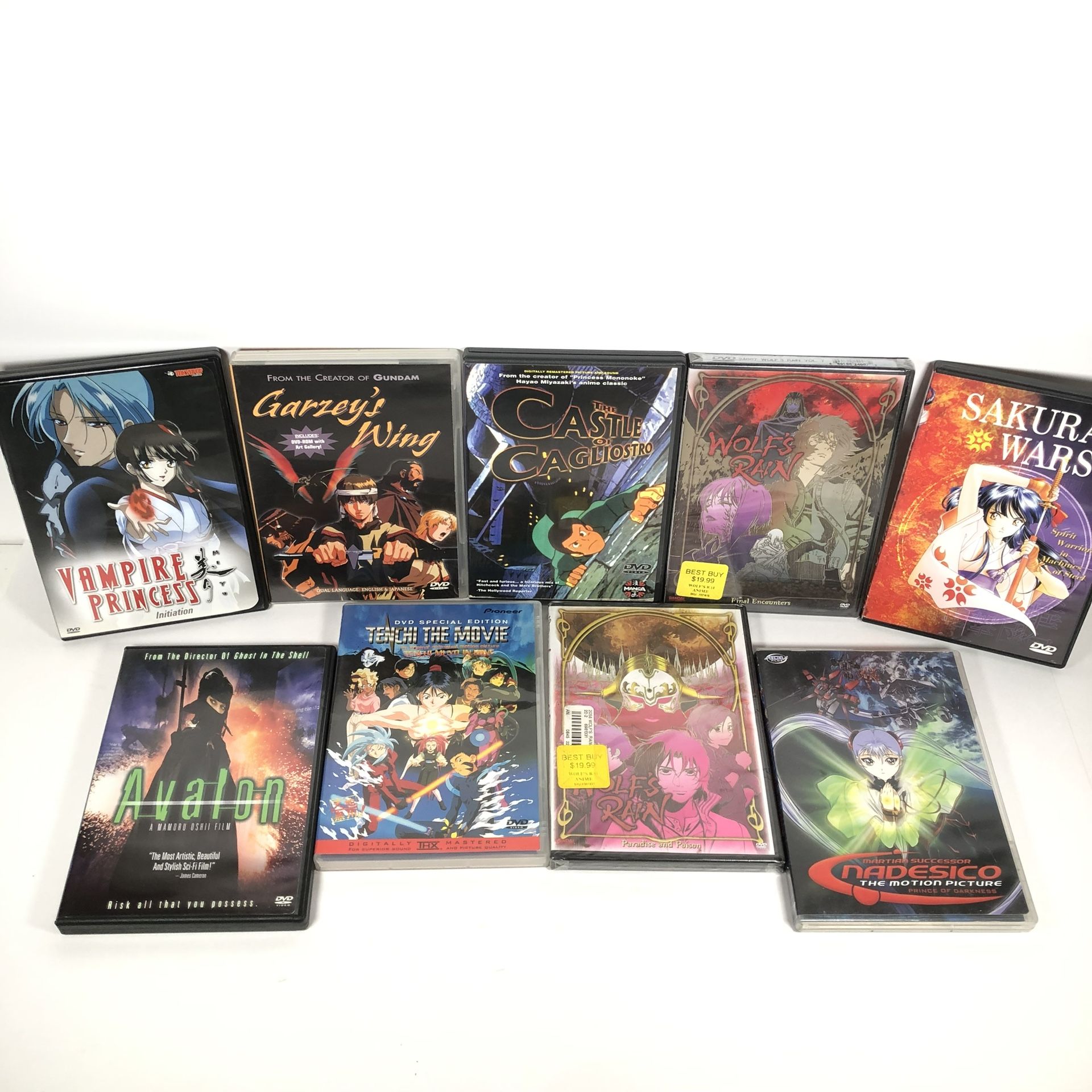 Vintage Anime DVD Movie 90s Episodes Lot Set of 9 Bundle CD