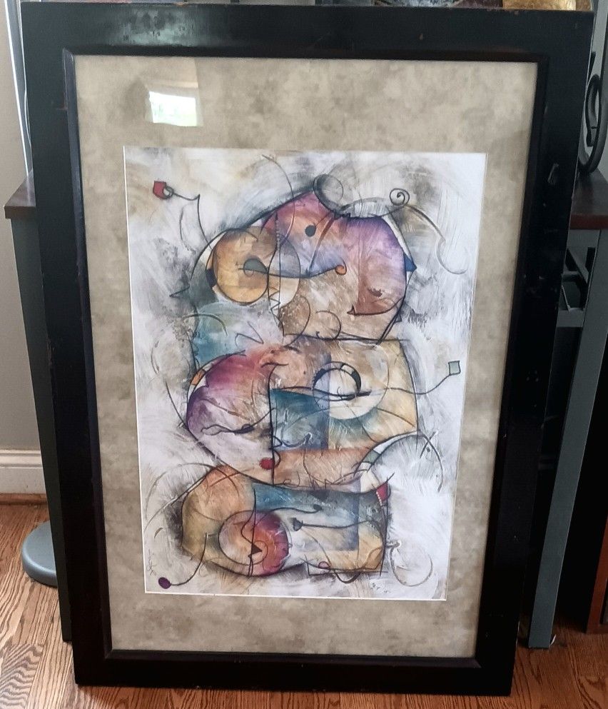 "Bravo" By Eric Wrough Framed Abstract Art Painting