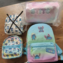 Brand New Disney Stitch Backpacks And Bags