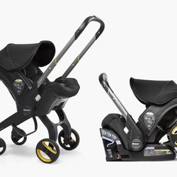 Doona Infant Car Seat & Stroller Combo + Base + Padded Airline Travel Bag – Excellent Condition