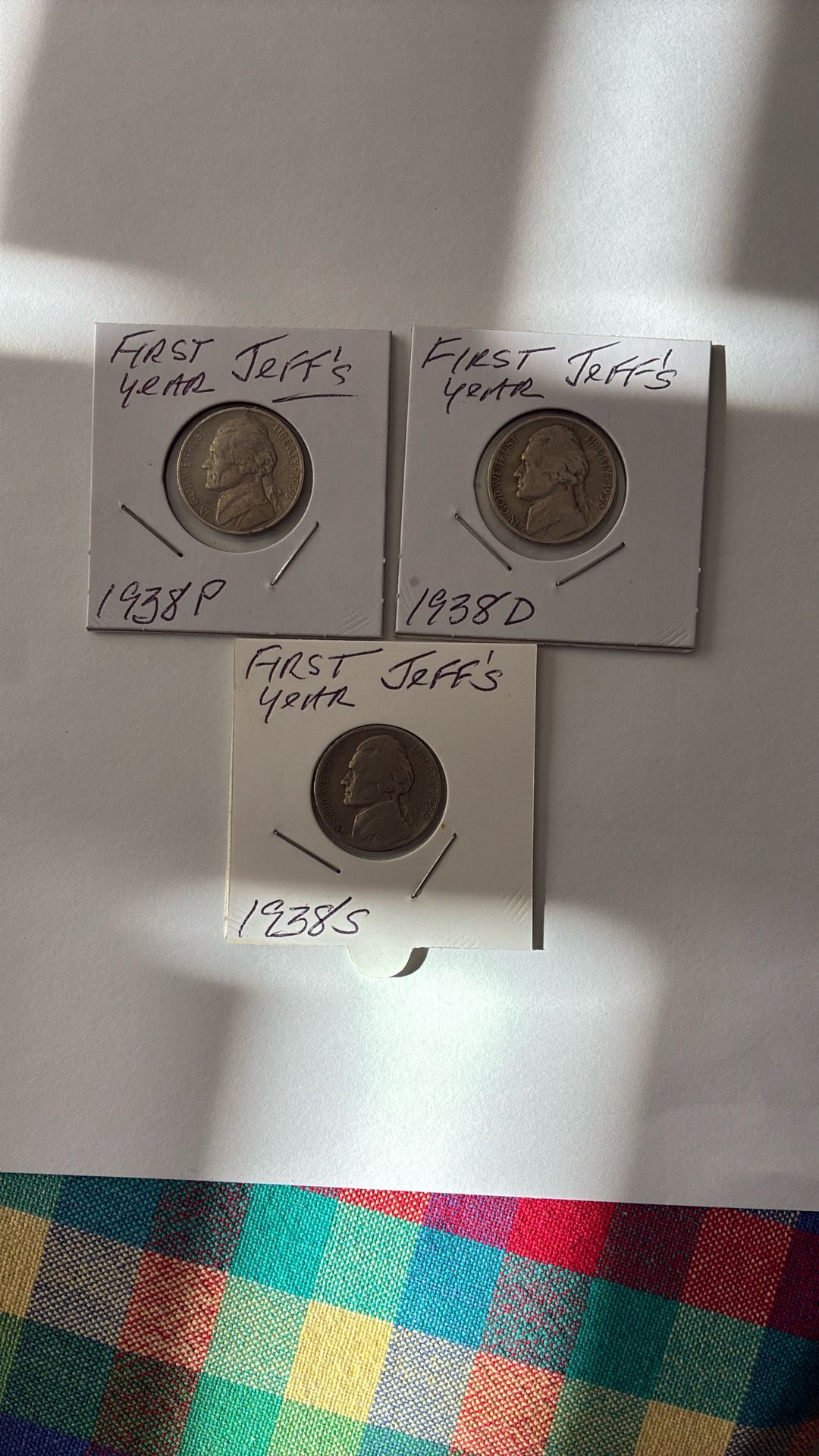 FIRST YEAR JEFFERSON NICKELS. 1938