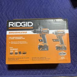 Ridgid 18 V brushless 2 tool combo kit