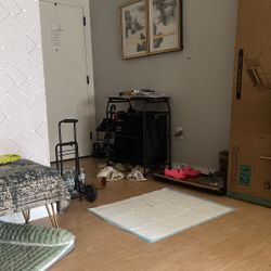 Tri Color Laundry Rolling Cart And Ironing Self 