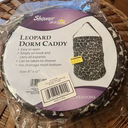 Leopard Dorm Caddy for Laundry 