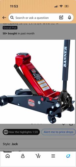 Blackhawk B6350 Fast Lift Service Jack – 3.5 Ton