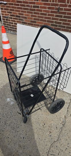 Black Folding Wire Shopping Cart