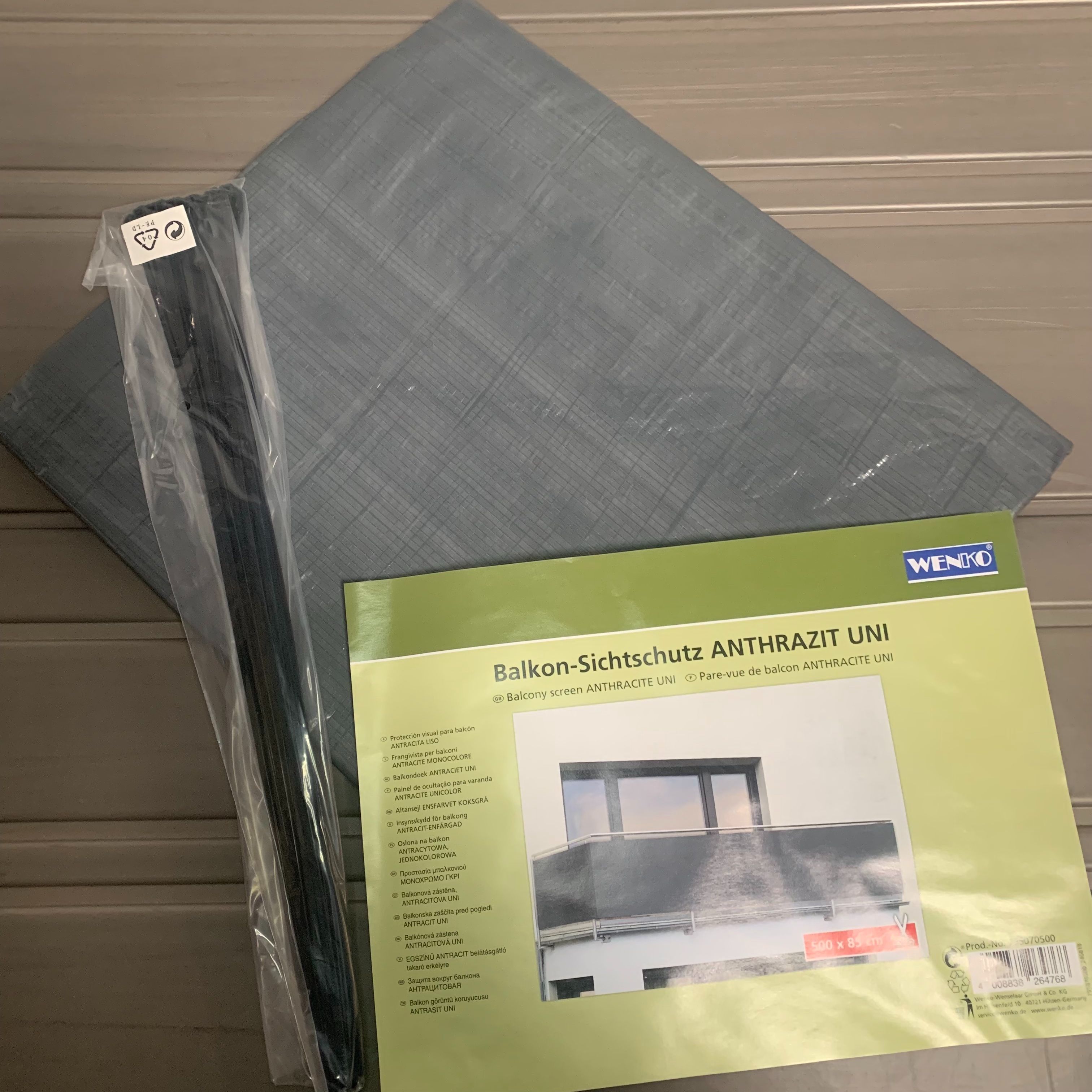 Privacy Balcony Cover Screen 16.4ft x 2.8ft - GRAY