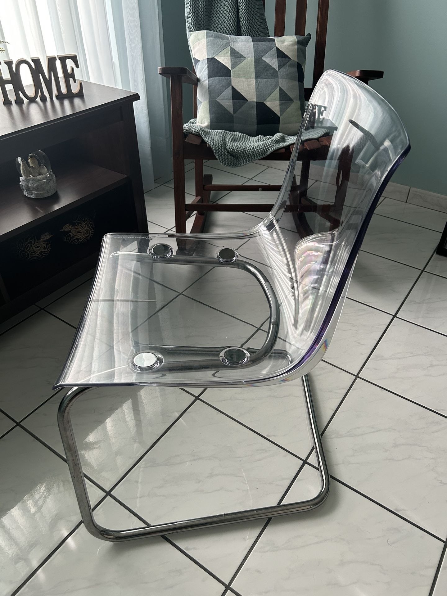 Clear Plastic Ikea Tobias Chairs For Sale IKEA Tobias Chair, Clear