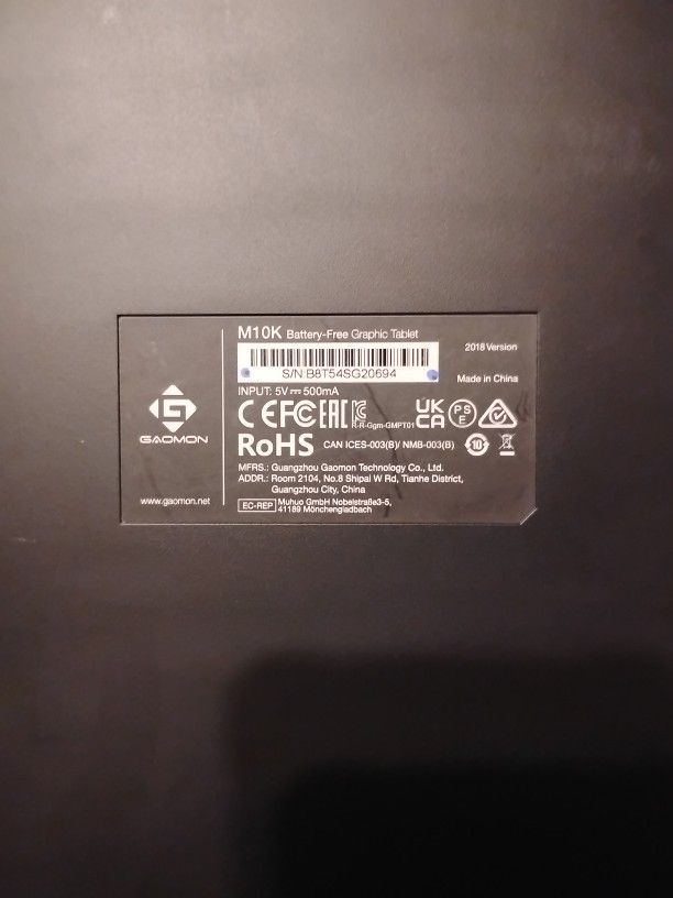 GAOMON M10K BATTERY FREE GRAPHIC TABLET 5V