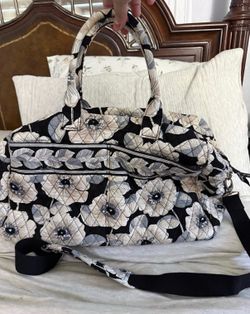 Vera Bradley Large Weekender Travel Bag Duffle Camellia Floral