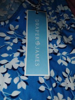 Draper James Ruffle Nightie Blue Floral  Size XXL New With tags