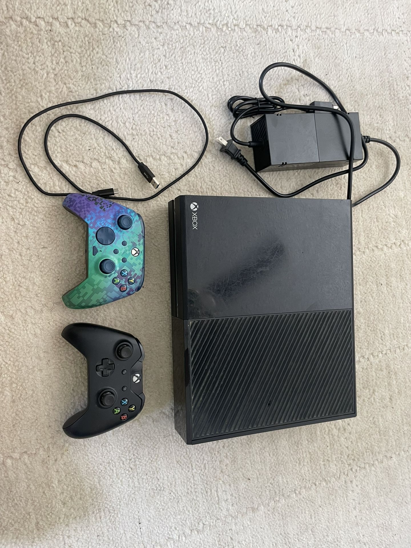 Original Xbox One + 2 Controllers – $50 – Works Great!