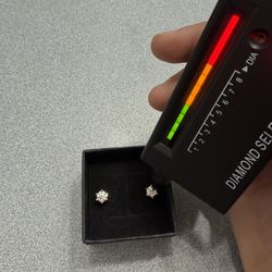 .5 Carat Moissanite Round Cut Earrings 925 Sterling Silver