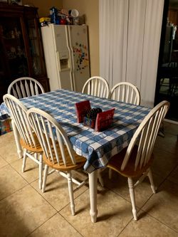 Used table amd chairs