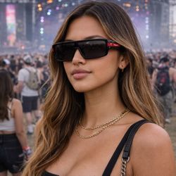 Prada Línea Rosa Black Sunglasses- Glossy