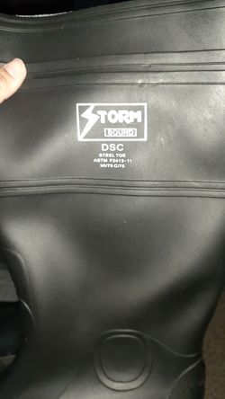 Storm bond steel toes rubber boots