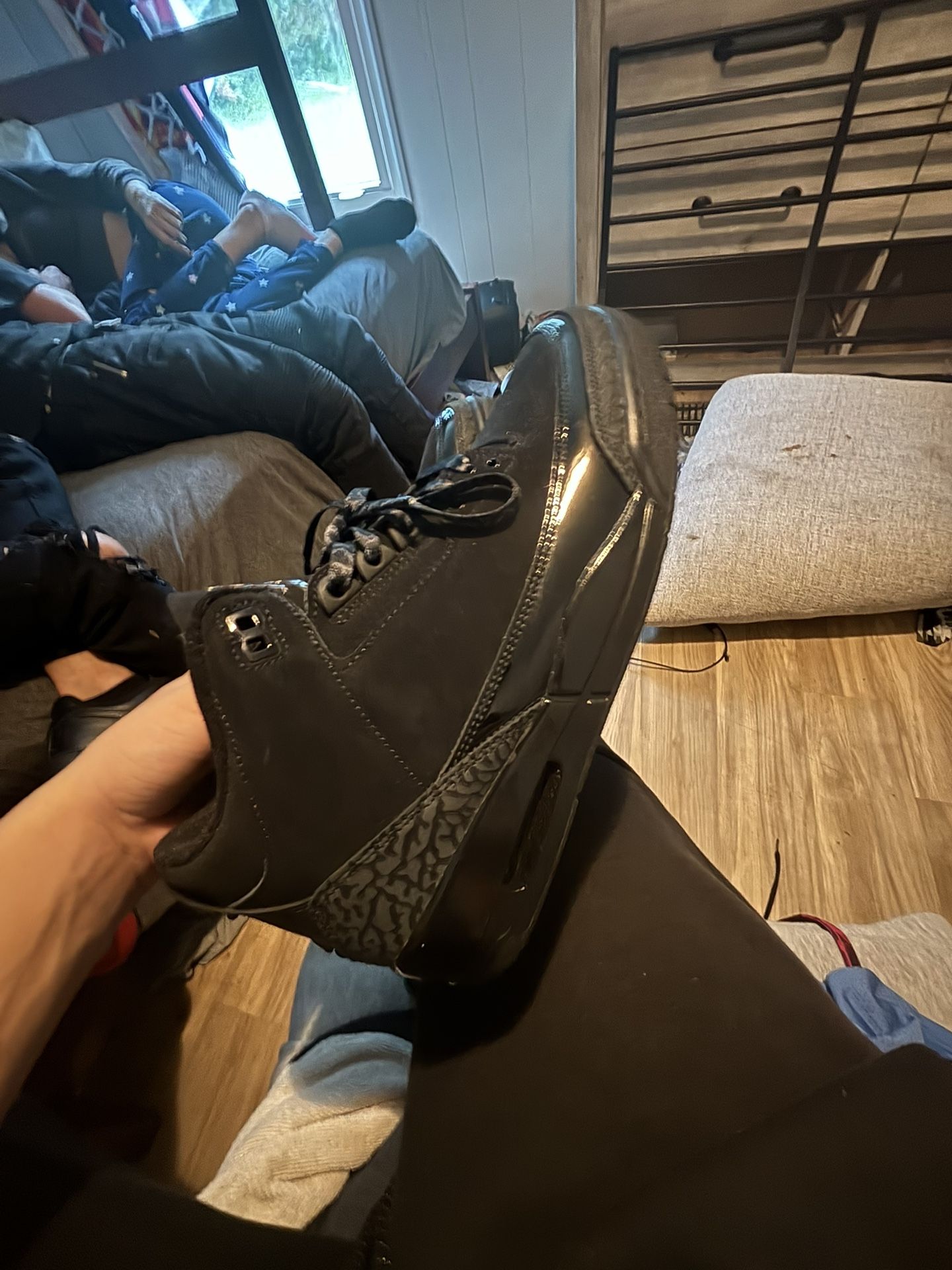 Brand New Retro 3 Black Cats No Creases Nos Star Lost