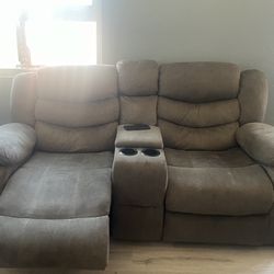 2 seater, recliner couch