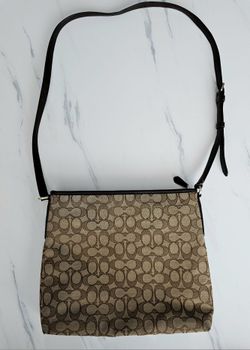 Coach Signature File Crossbody Purse