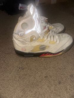 Jordan 5 offwhite size 10 no zip tie