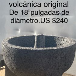 Molcajete De Piedra Volcánica Extra Grande De 18”pulgadas 