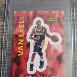 1997-98 Upper Deck basketball sticker, Nick Van Exel, Los Angeles Lakers
