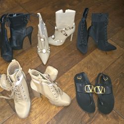 Women's Heels, Women's Boots, Women's Sandals, 5 Pair