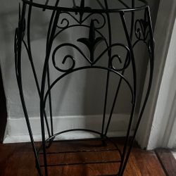 Black Iron Two Tiered Plant Stand