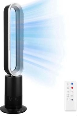 Simple Deluxe 45 Inch Bladeless Tower Fan with Remove, Cooling Fan for Indoor Use, Oscillating Fan for Home Bedroom
