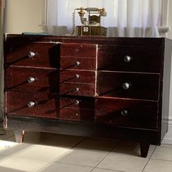Solid Wood Antique Brown Dresser 