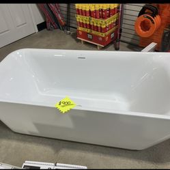 72” Center Drain Free Standing Bath Tub - Never Used