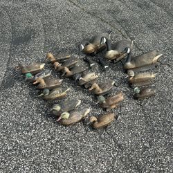 Lot Of 18 Duck Decoys Flambeau, Greenhead 