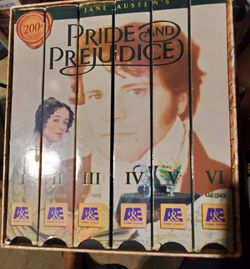 Pride And Prejudice 6 VHS Tapes COMPLETE series. 