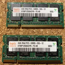 Lenovo Laptop Memory/RAM 2GB X2 (4GB Total) PC2-5300